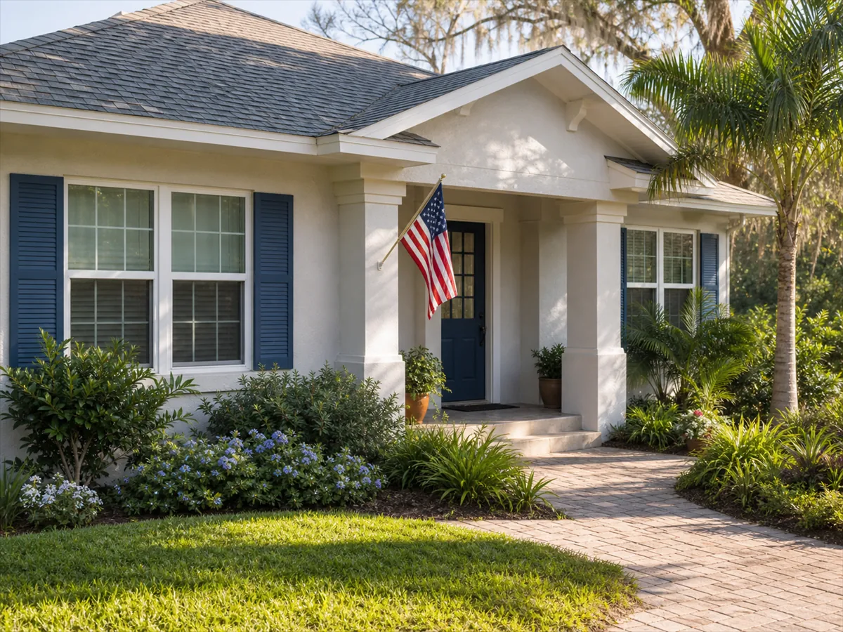 Veteran couple at their new home